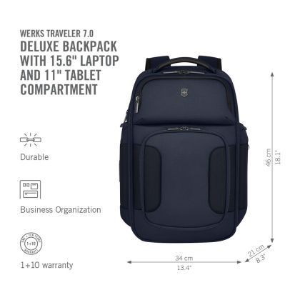 Раница Victorinox Werks Traveler 7.0 Deluxe с отделение за 15,6" лаптоп