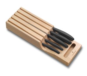 Victorinox Swiss Classic In-Drawer, дървена поставка за ножове, 5 части